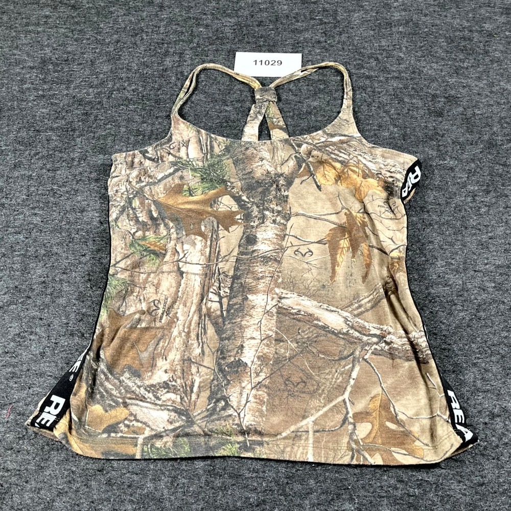 Realtree Tank Top Women Medium Multicolor Camouflage Print Side Panel Sleeveless